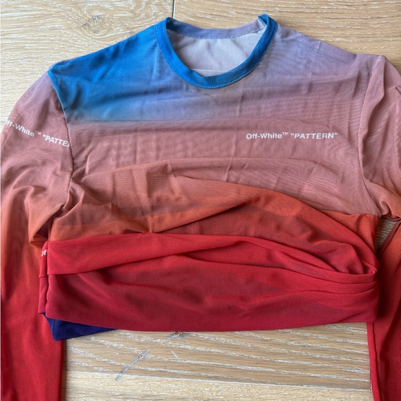 Off-White cropped mesh tee - Picture 6 of 9